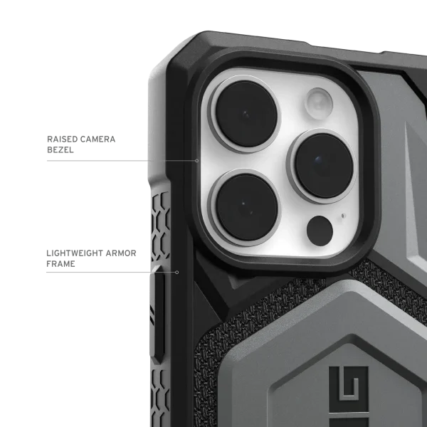 MONARCH PRO KEVLAR® IPHONE 13-16 PRO MAX CASE - Kevlar Silver