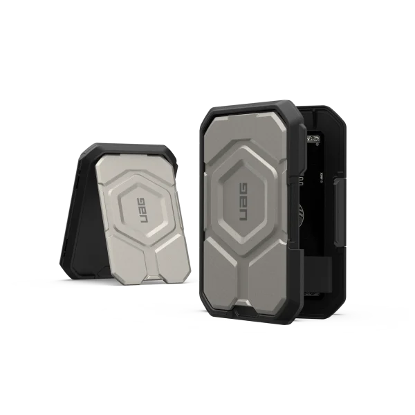 MAGNETIC WALLET WITH STAND - BLACK/TITANIUM