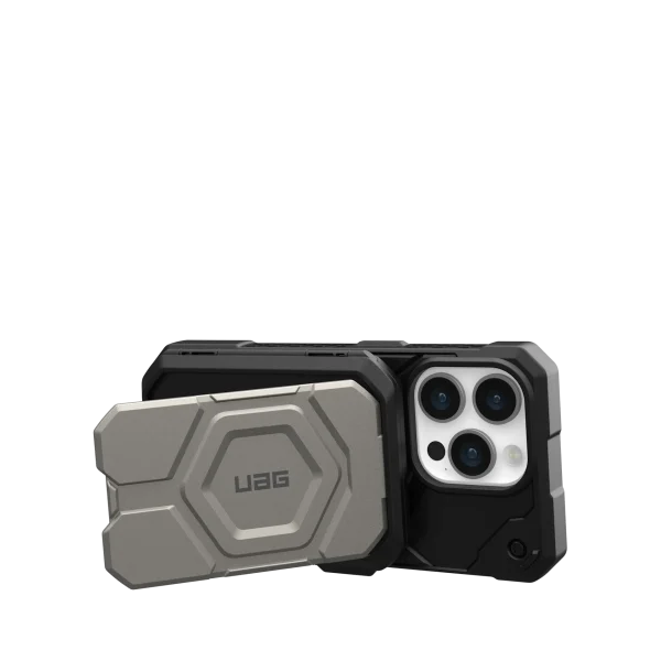 MAGNETIC WALLET WITH STAND - BLACK/TITANIUM